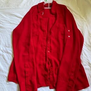 Express red blouse